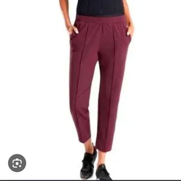 ATHLETA Burgundy Venice Pintuck Pants Size Small - Picture 2 of 10